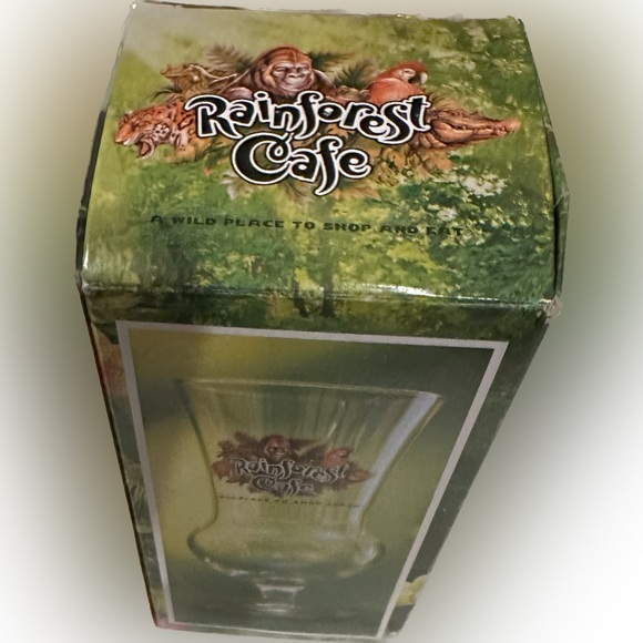 RAINFOREST CAFE HOUSTON HURRICANE GLASS COLLECTIBLE BAR COCKTAIL DRINK BEVERAGE - Picture 6 of 7